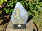Polished Large Blue Lace Agate Standing Display Piece x 1 From Nsanje, Malawi - Toprock Gemstones and Minerals 