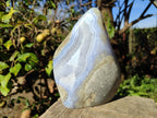 Polished Large Blue Lace Agate Standing Display Piece x 1 From Nsanje, Malawi - Toprock Gemstones and Minerals 