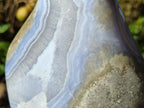 Polished Large Blue Lace Agate Standing Display Piece x 1 From Nsanje, Malawi - Toprock Gemstones and Minerals 