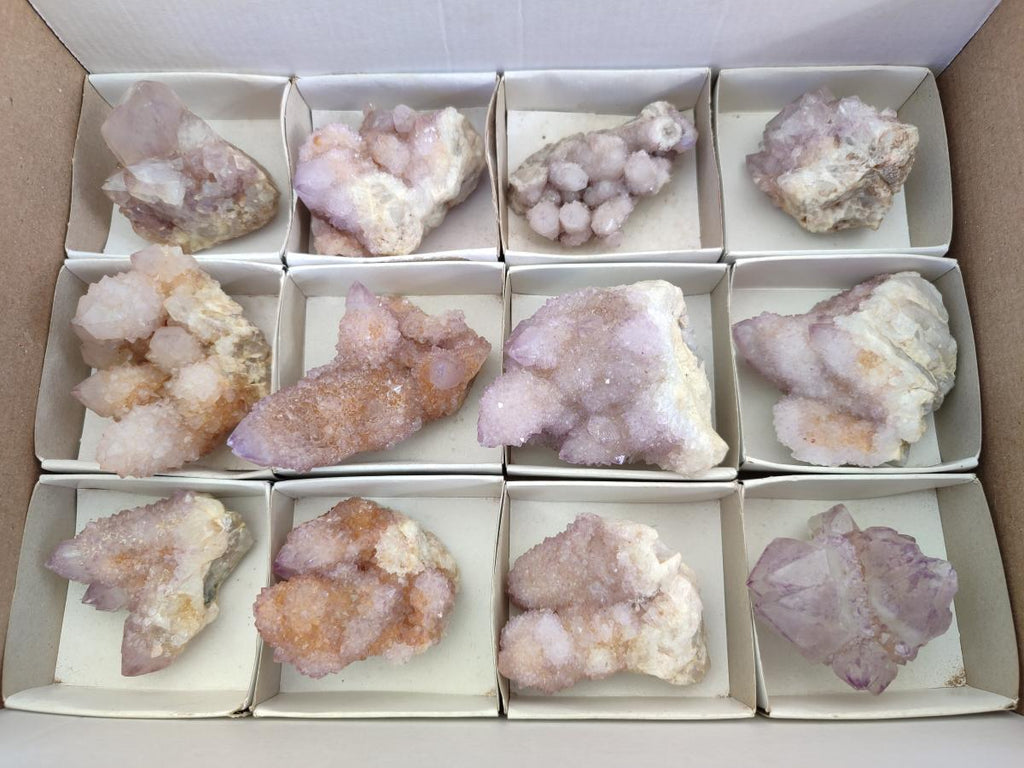 Natural Spirit Amethyst Clusters x 12 From Boekenhouthoek, South Africa - Toprock Gemstones and Minerals 