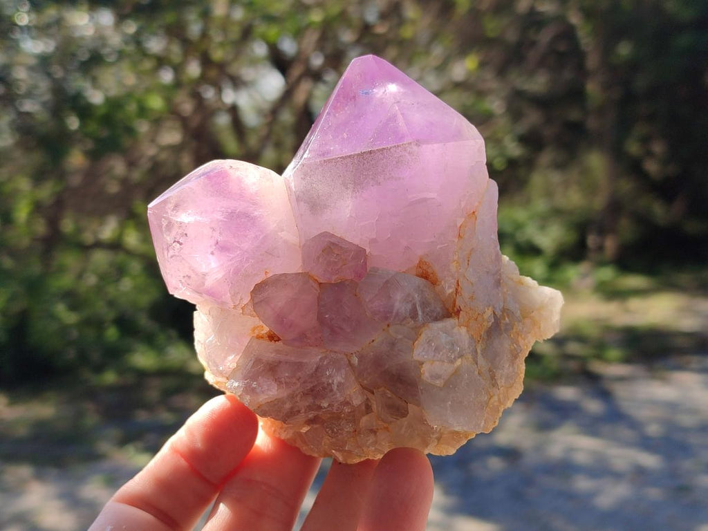 Polished Jacaranda Amethyst Crystal Clusters x 6 From Mumbwa, Zambia - Toprock Gemstones and Minerals 