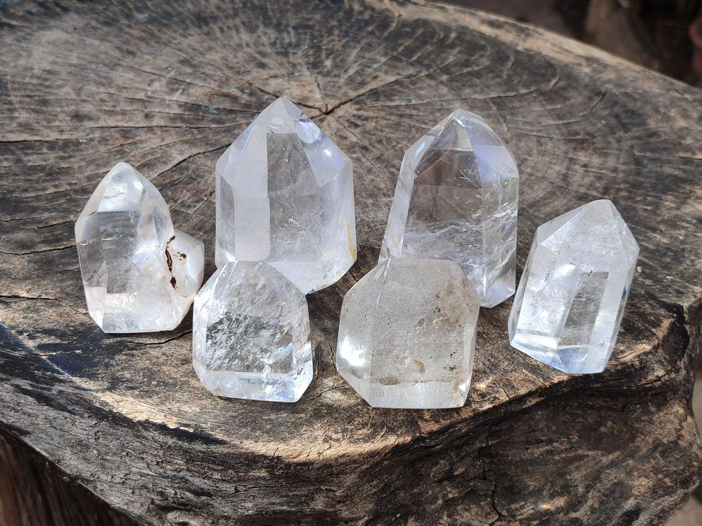 Polished Clear Quartz Display Crystals x 6 From Madagascar - Toprock Gemstones and Minerals 