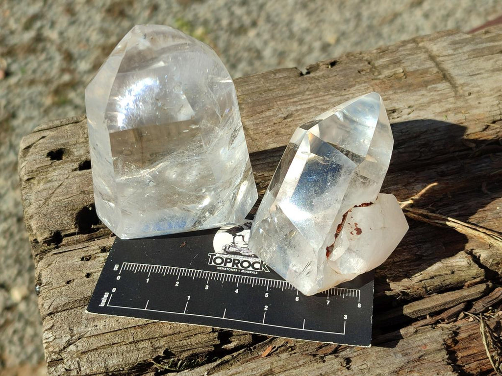 Polished Clear Quartz Display Crystals x 6 From Madagascar - Toprock Gemstones and Minerals 