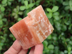 Natural Rhombohedral Sunset Orange Calcite Specimens x 12 From Spitzkop, Namibia - Toprock Gemstones and Minerals 