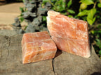 Natural Rhombohedral Sunset Orange Calcite Specimens x 12 From Spitzkop, Namibia - Toprock Gemstones and Minerals 