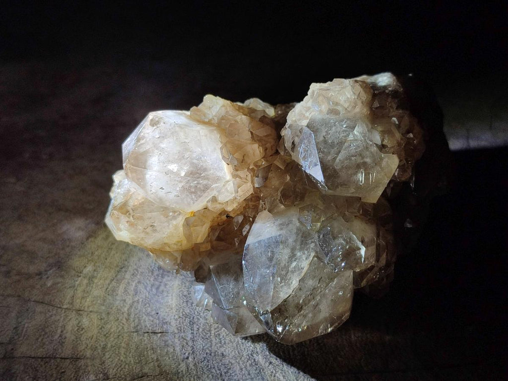 Natural Cascading White Phantom Smokey Luena Quartz Clusters x 3 From Luena, Congo - Toprock Gemstones and Minerals 