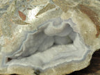 Polished On One Side Blue Lace Agate Geodes x 3 From Nsanje, Malawi - Toprock Gemstones and Minerals 