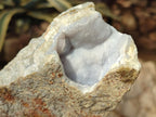 Polished On One Side Blue Lace Agate Geodes x 3 From Nsanje, Malawi - Toprock Gemstones and Minerals 
