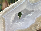Polished On One Side Blue Lace Agate Geodes x 3 From Nsanje, Malawi - Toprock Gemstones and Minerals 