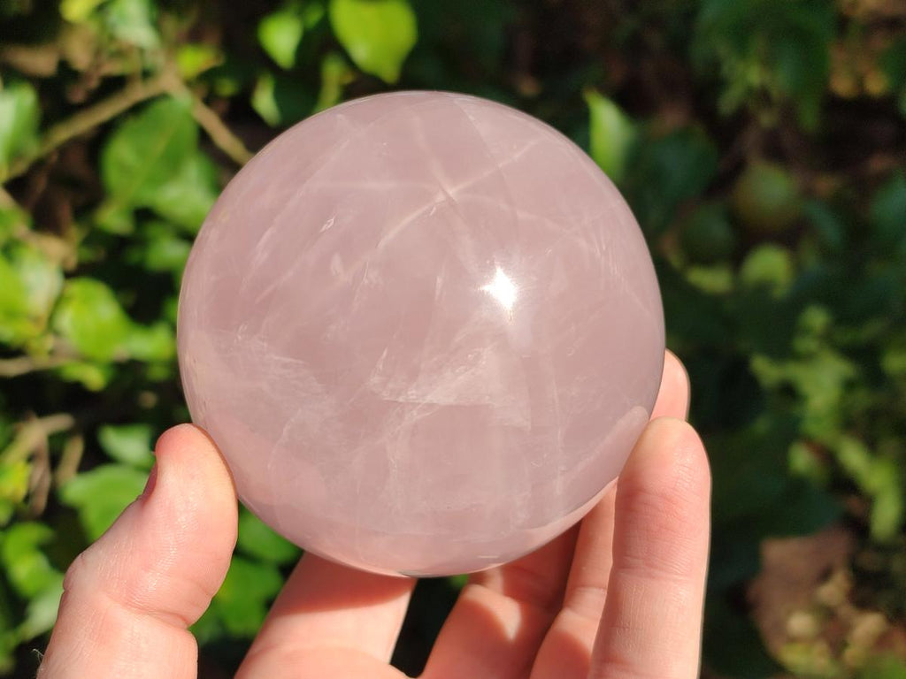 Polished Gemmy Star Rose Quartz Spheres x 2 From Madagascar - Toprock Gemstones and Minerals 