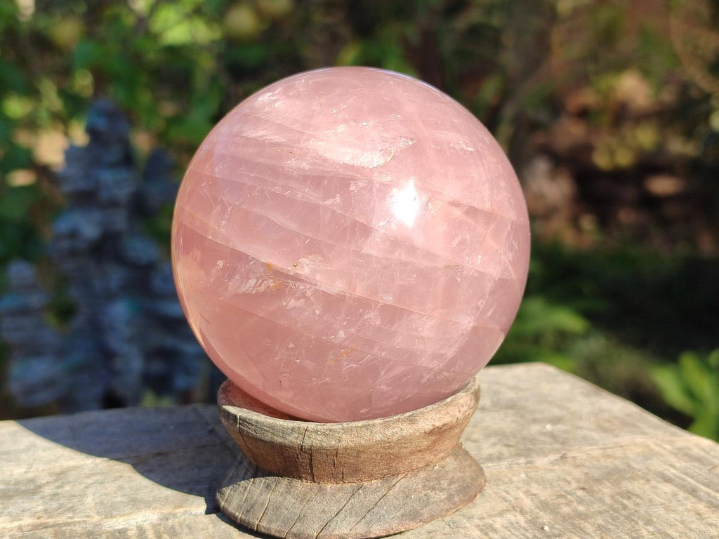 Polished Gemmy Star Rose Quartz Spheres x 2 From Madagascar - Toprock Gemstones and Minerals 