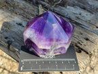 Polished Dark Chevron Amethyst Display Crystals Points x 3 From Zambia - Toprock Gemstones and Minerals 