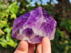 Polished Dark Chevron Amethyst Display Crystals Points x 3 From Zambia - Toprock Gemstones and Minerals 