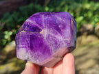 Polished Dark Chevron Amethyst Display Crystals Points x 3 From Zambia - Toprock Gemstones and Minerals 