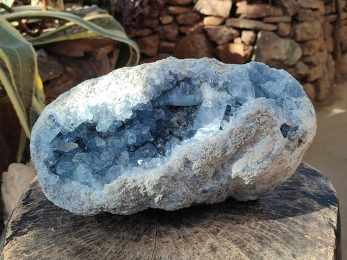Natural XL Blue Celestite Geode Specimen x 1 From Sakoany, Madagascar - Toprock Gemstones and Minerals 