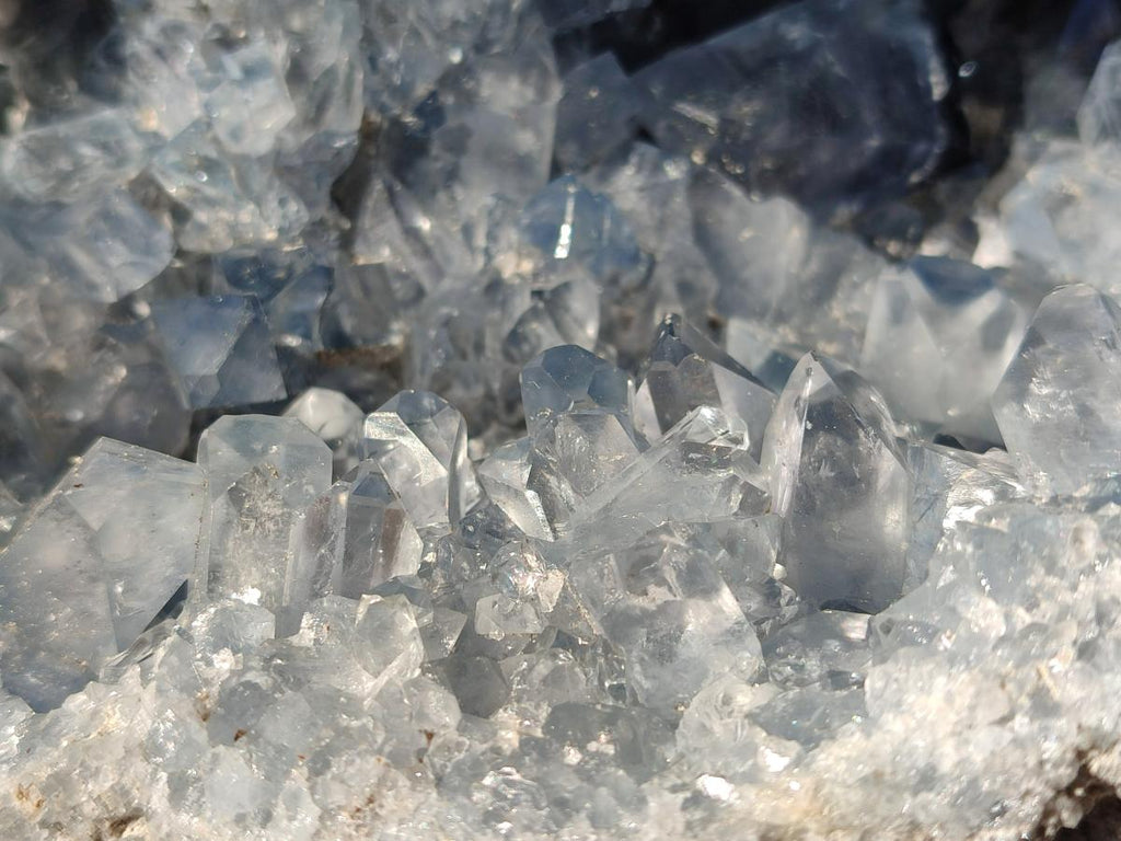 Natural XL Blue Celestite Geode Specimen x 1 From Sakoany, Madagascar - Toprock Gemstones and Minerals 