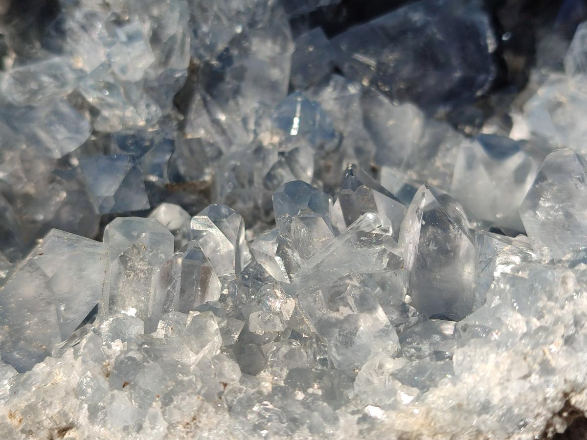 Natural XL Blue Celestite Geode Specimen x 1 From Sakoany, Madagascar - Toprock Gemstones and Minerals 