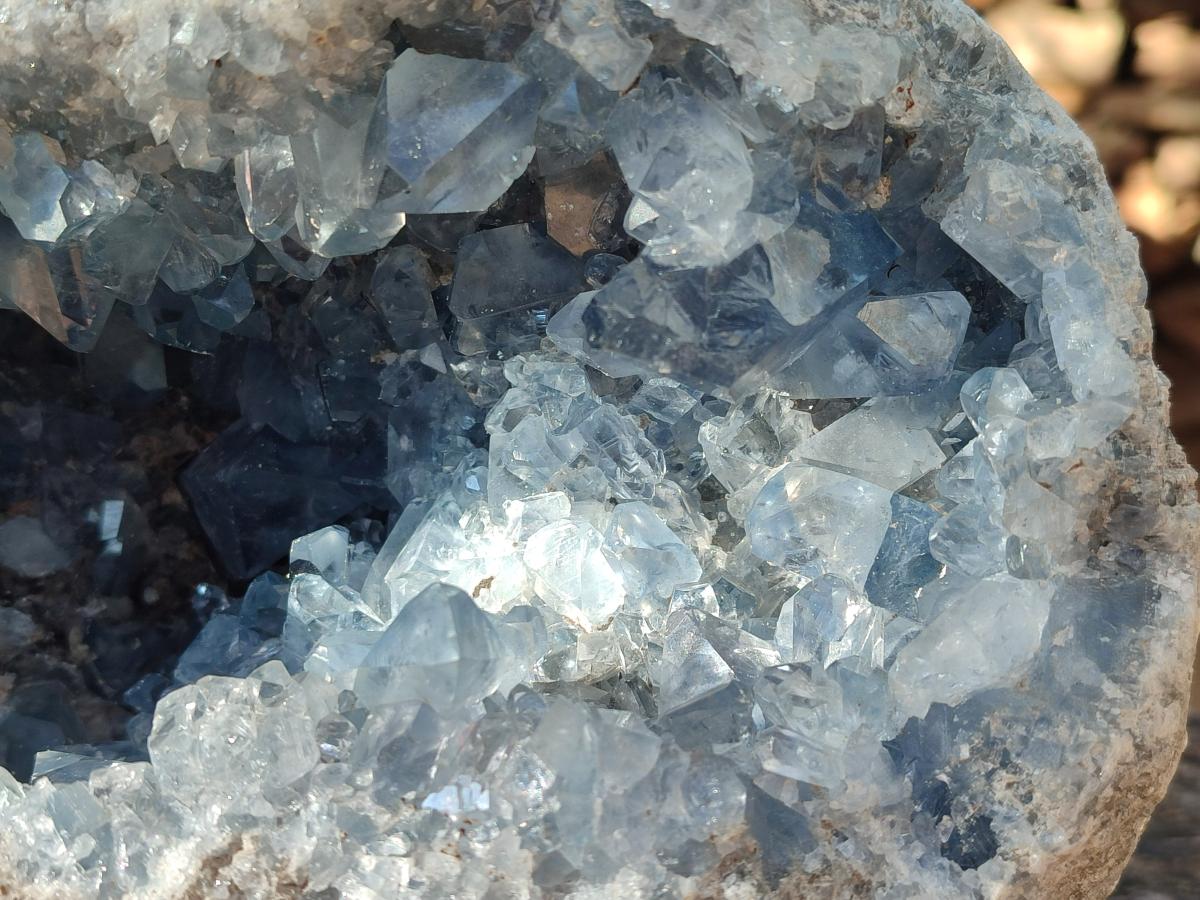 Natural XL Blue Celestite Geode Specimen x 1 From Sakoany, Madagascar - Toprock Gemstones and Minerals 