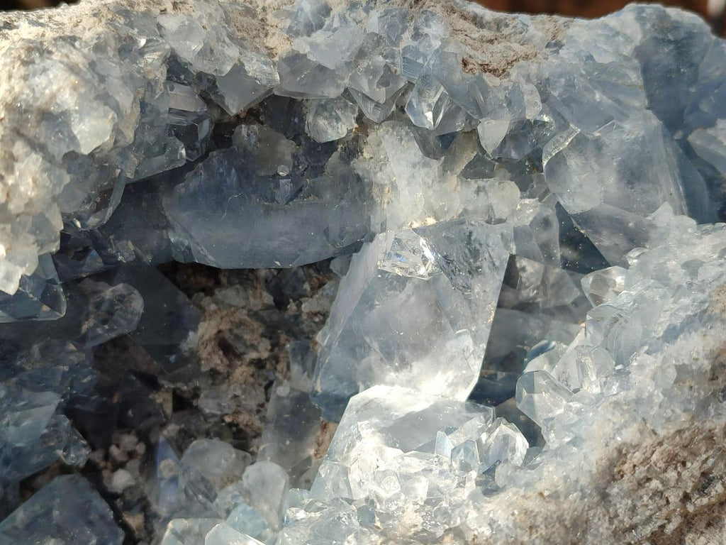 Natural XL Blue Celestite Geode Specimen x 1 From Sakoany, Madagascar - Toprock Gemstones and Minerals 