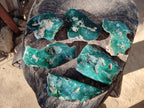 Polished On One Side Mtorolite Chrysoprase Plates x 6 From Mutorashanga, Zimbabwe - Toprock Gemstones and Minerals 
