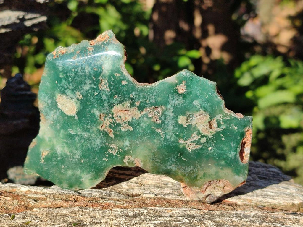 Polished On One Side Mtorolite Chrysoprase Plates x 6 From Mutorashanga, Zimbabwe - Toprock Gemstones and Minerals 