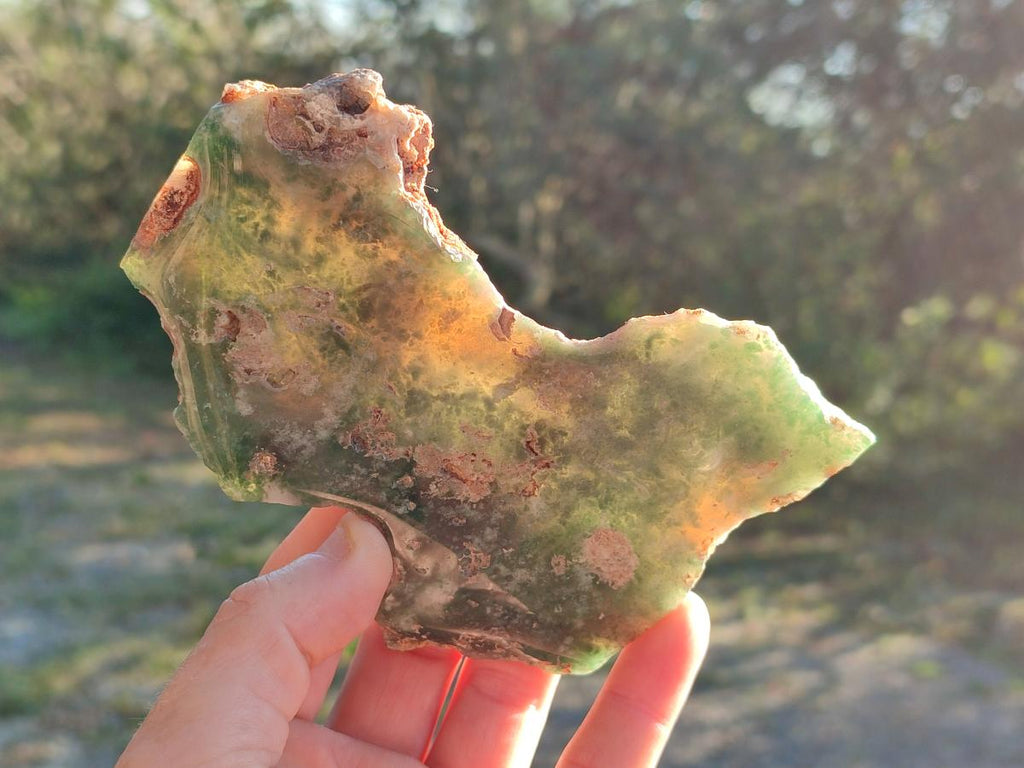 Polished On One Side Mtorolite Chrysoprase Plates x 6 From Mutorashanga, Zimbabwe - Toprock Gemstones and Minerals 