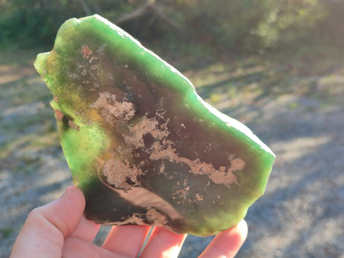 Polished On One Side Mtorolite Chrysoprase Plates x 6 From Mutorashanga, Zimbabwe - Toprock Gemstones and Minerals 