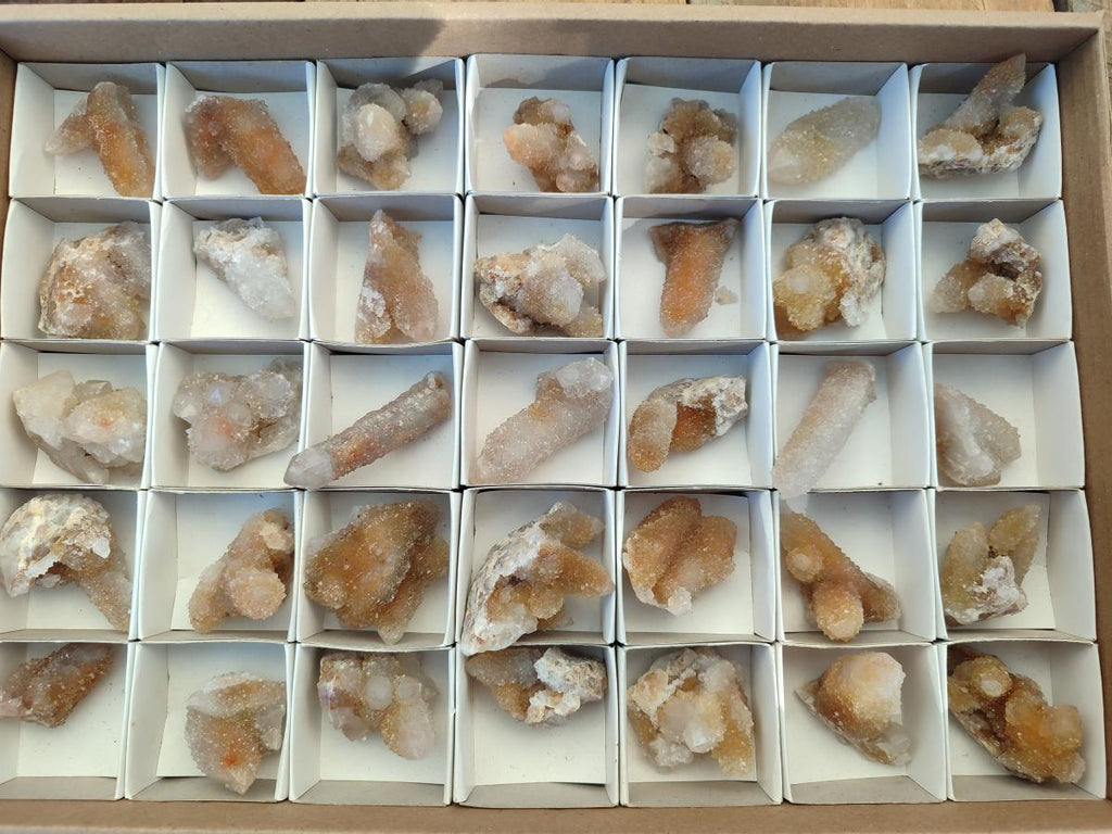 Natural Limonite Tinted Smokey Spirit Quartz Crystals and Clusters x 35 From Boekenhouthoek, South Africa - Toprock Gemstones and Minerals 