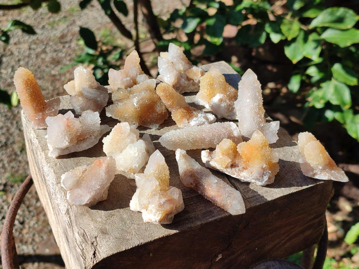 Natural Limonite Tinted Smokey Spirit Quartz Crystals and Clusters x 35 From Boekenhouthoek, South Africa - Toprock Gemstones and Minerals 