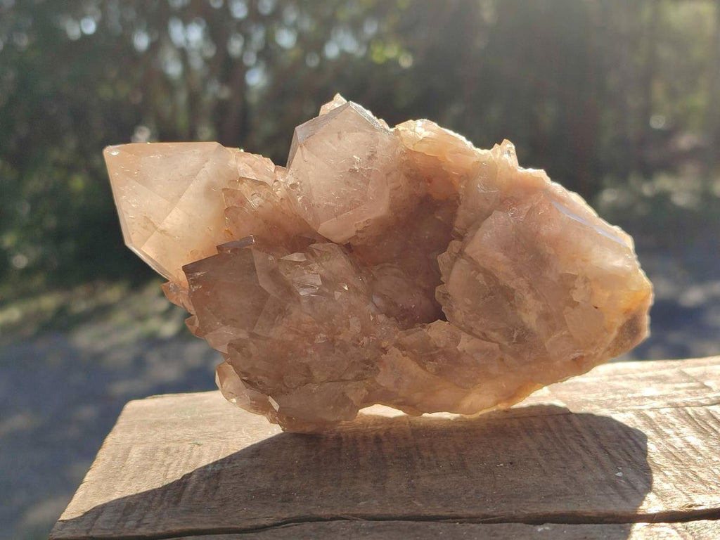 Natural Cascading White Phantom Smokey Luena Quartz Clusters x 3 rom Luena, Congo - Toprock Gemstones and Minerals 