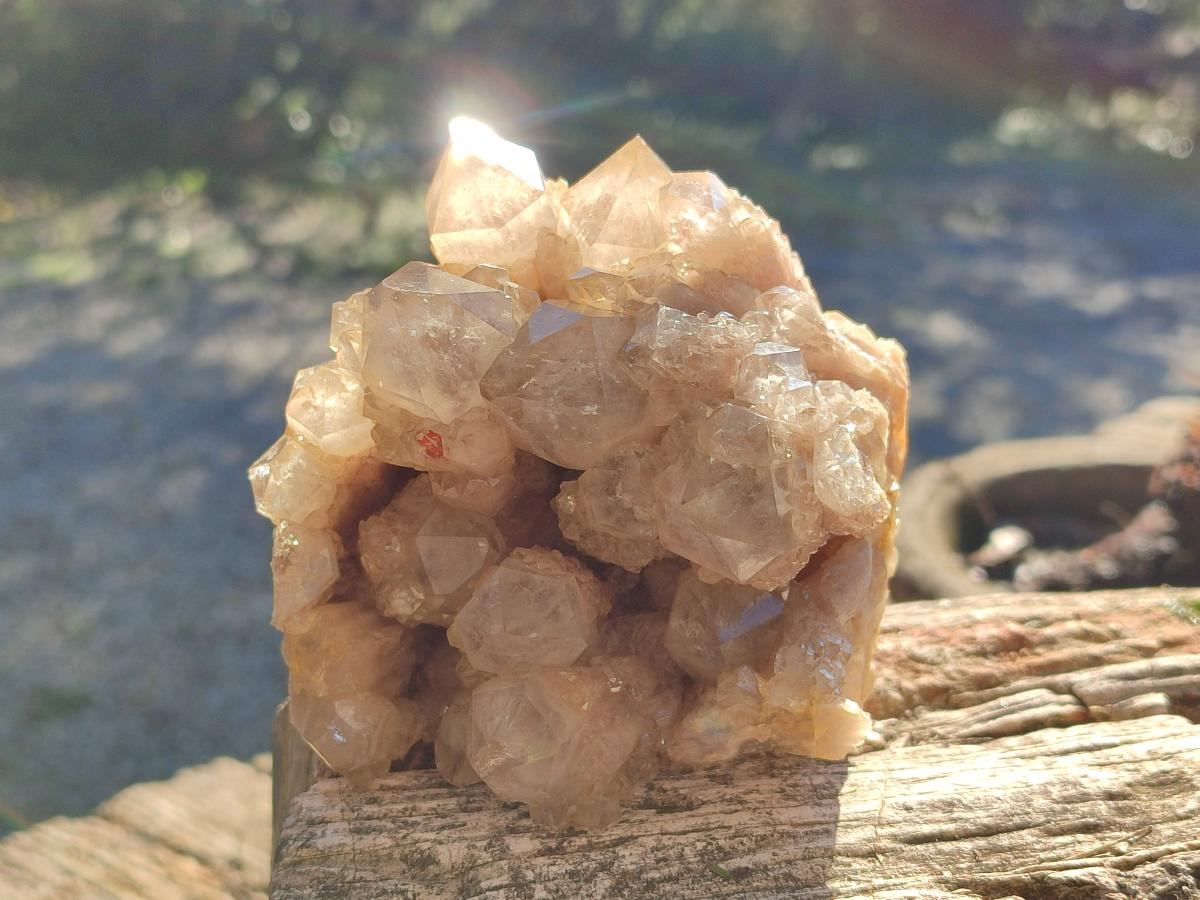 Natural Cascading White Phantom Smokey Luena Quartz Clusters x 3 rom Luena, Congo - Toprock Gemstones and Minerals 