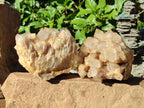 Natural Cascading White Phantom Smokey Luena Quartz Clusters x 3 rom Luena, Congo - Toprock Gemstones and Minerals 