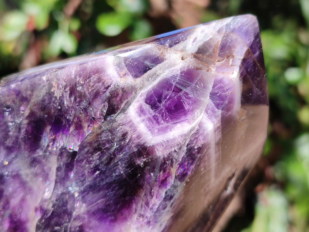 Polished Dark Chevron Amethyst Display Crystal Points x 2 From Mapatizya, Zambia - Toprock Gemstones and Minerals 
