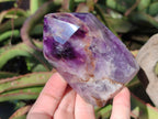 Polished Dark Chevron Amethyst Display Crystal Points x 2 From Mapatizya, Zambia - Toprock Gemstones and Minerals 