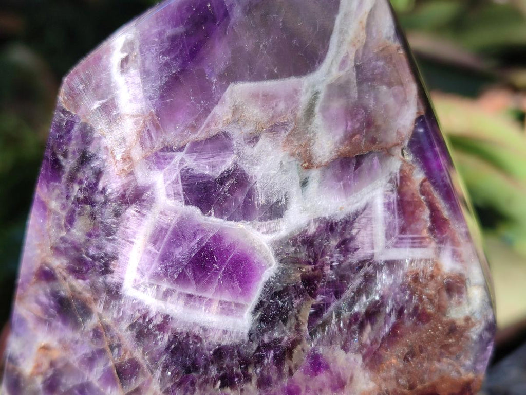 Polished Dark Chevron Amethyst Display Crystal Points x 2 From Mapatizya, Zambia - Toprock Gemstones and Minerals 