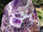 Polished Dark Chevron Amethyst Display Crystal Points x 2 From Mapatizya, Zambia - Toprock Gemstones and Minerals 