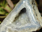 Polished On One Side Blue Lace Agate Geodes x 6 From Nsanje, Malawi - Toprock Gemstones and Minerals 