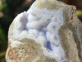 Polished On One Side Blue Lace Agate Geodes x 6 From Nsanje, Malawi - Toprock Gemstones and Minerals 