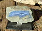 Polished On One Side Blue Lace Agate Geodes x 6 From Nsanje, Malawi - Toprock Gemstones and Minerals 