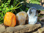 Polished Mixed Multi Mineral Display Pieces x 3 From Madagascar - Toprock Gemstones and Minerals 