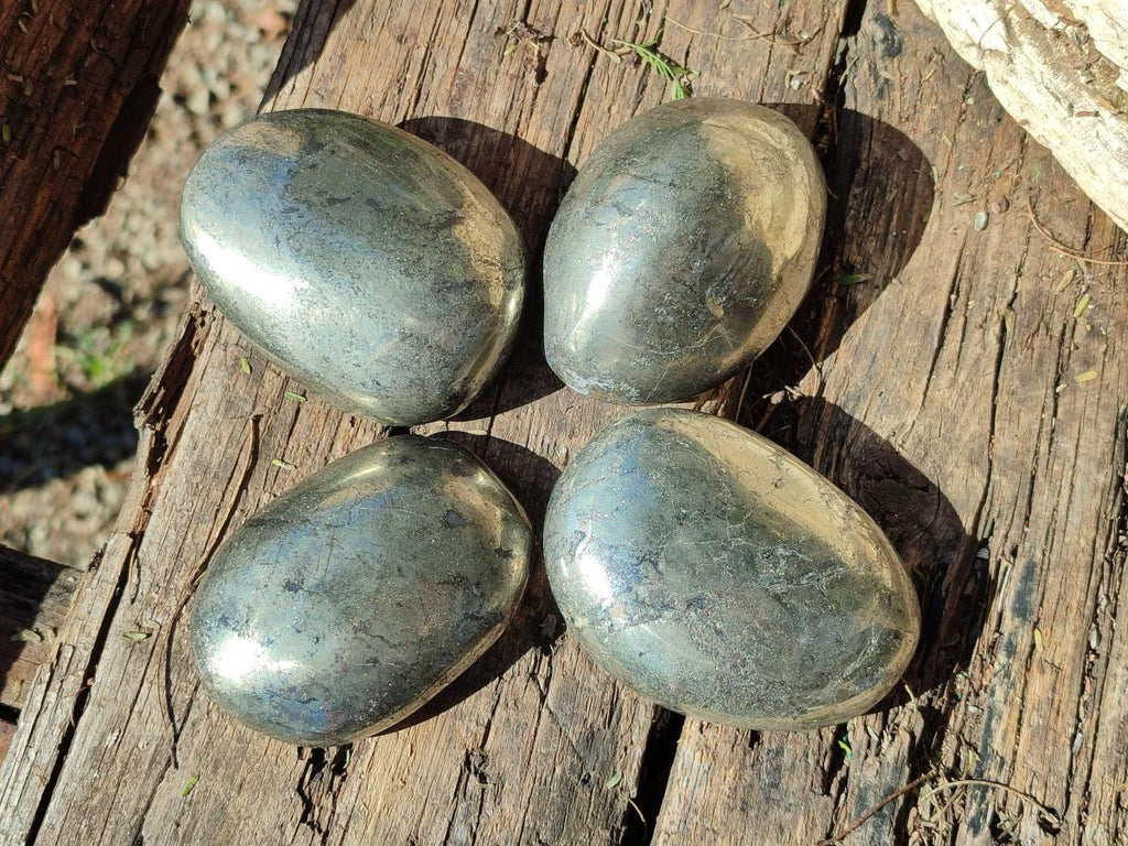 Polished Basalt Pharaoh Stone Galets x 6 From Iron Duke Mine, Zimbabwe - Toprock Gemstones and Minerals 