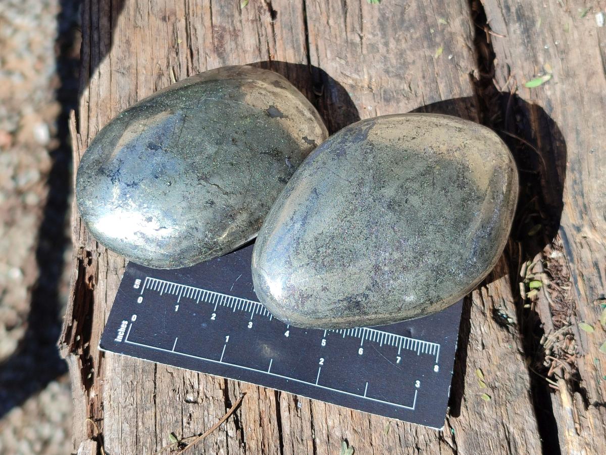 Polished Basalt Pharaoh Stone Galets x 6 From Iron Duke Mine, Zimbabwe - Toprock Gemstones and Minerals 