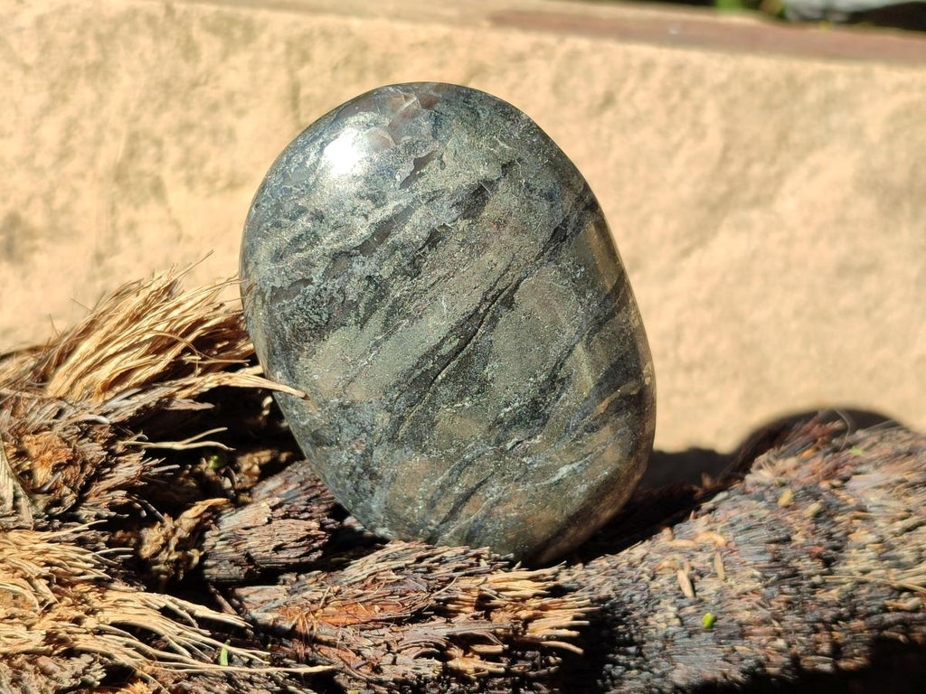 Polished Basalt Pharaoh Stone Galets x 6 From Iron Duke Mine, Zimbabwe - Toprock Gemstones and Minerals 