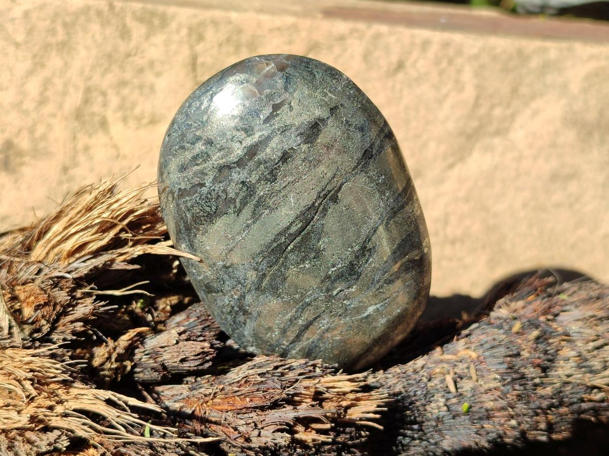 Polished Basalt Pharaoh Stone Galets x 6 From Iron Duke Mine, Zimbabwe - Toprock Gemstones and Minerals 