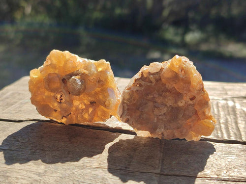 Natural Golden Limonite Quartz Clusters x 35 From Solwezi, Zambia - Toprock Gemstones and Minerals 