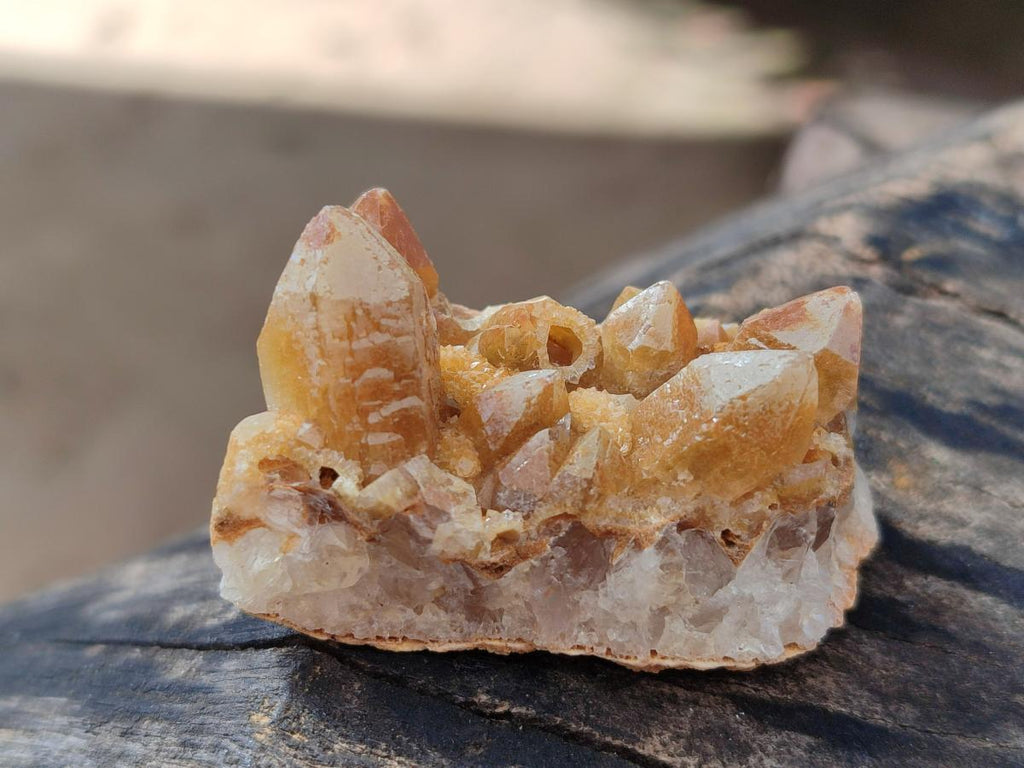 Natural Golden Limonite Quartz Clusters x 35 From Solwezi, Zambia - Toprock Gemstones and Minerals 