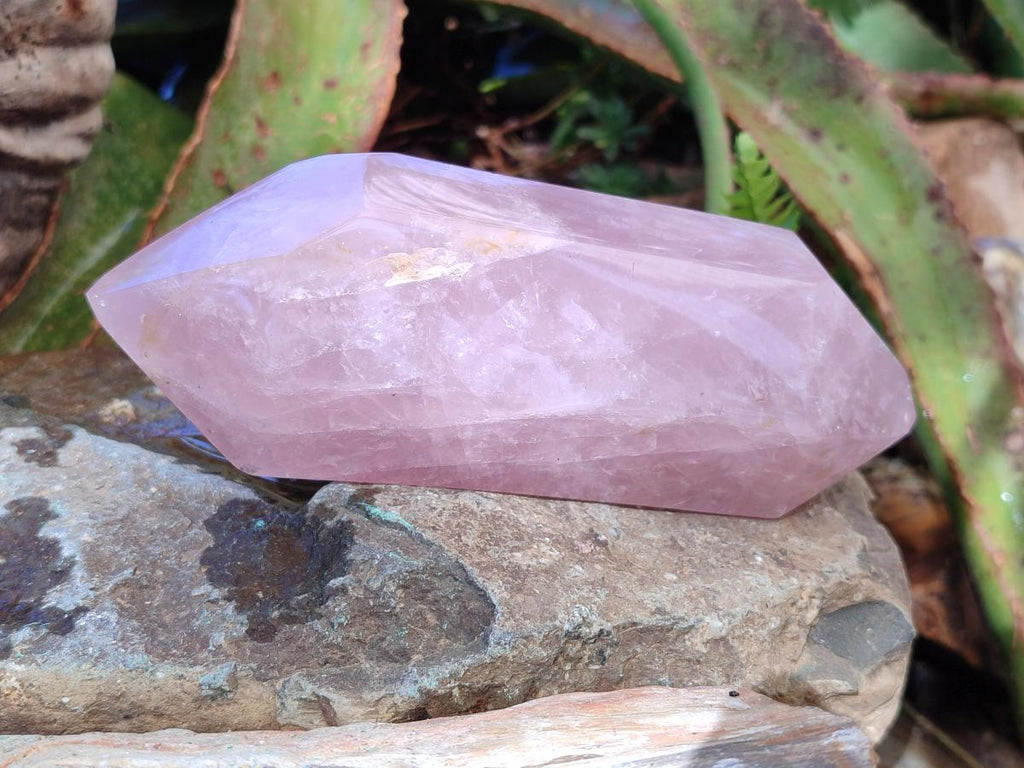 Polished Double Terminated Gemmy Rose Quartz Crystals x 6 From Madagascar - Toprock Gemstones and Minerals 