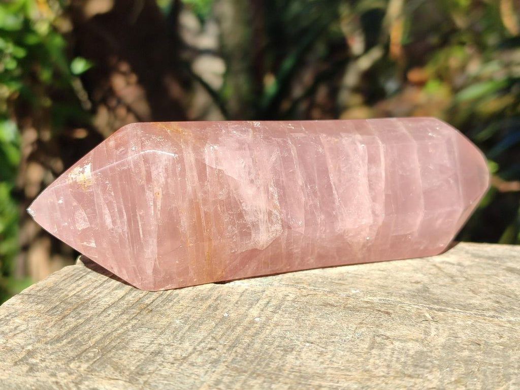 Polished Double Terminated Gemmy Rose Quartz Crystals x 6 From Madagascar - Toprock Gemstones and Minerals 