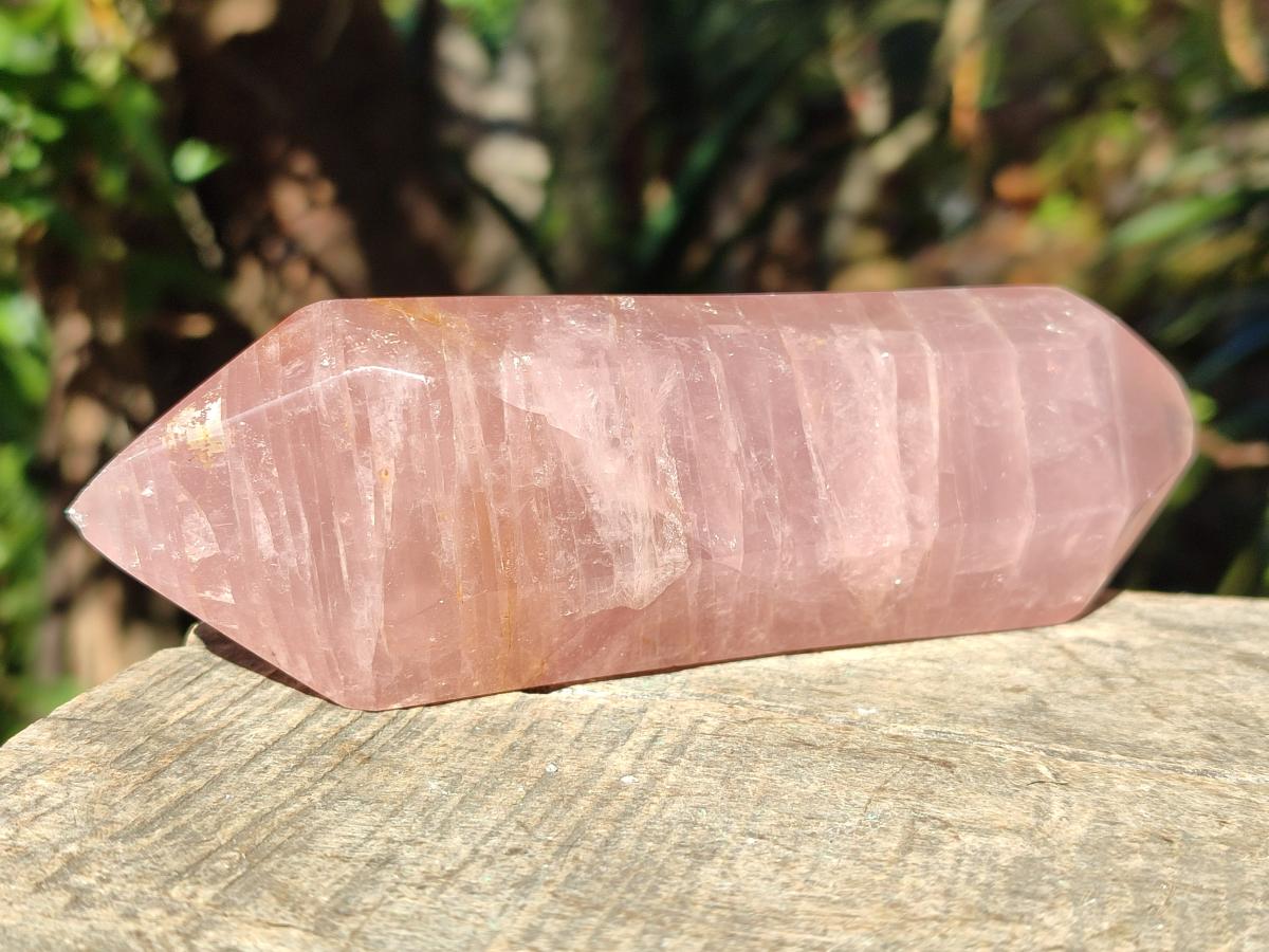 Polished Double Terminated Gemmy Rose Quartz Crystals x 6 From Madagascar - Toprock Gemstones and Minerals 