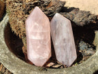 Polished Double Terminated Gemmy Rose Quartz Crystals x 6 From Madagascar - Toprock Gemstones and Minerals 